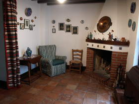 Salón con chimenea