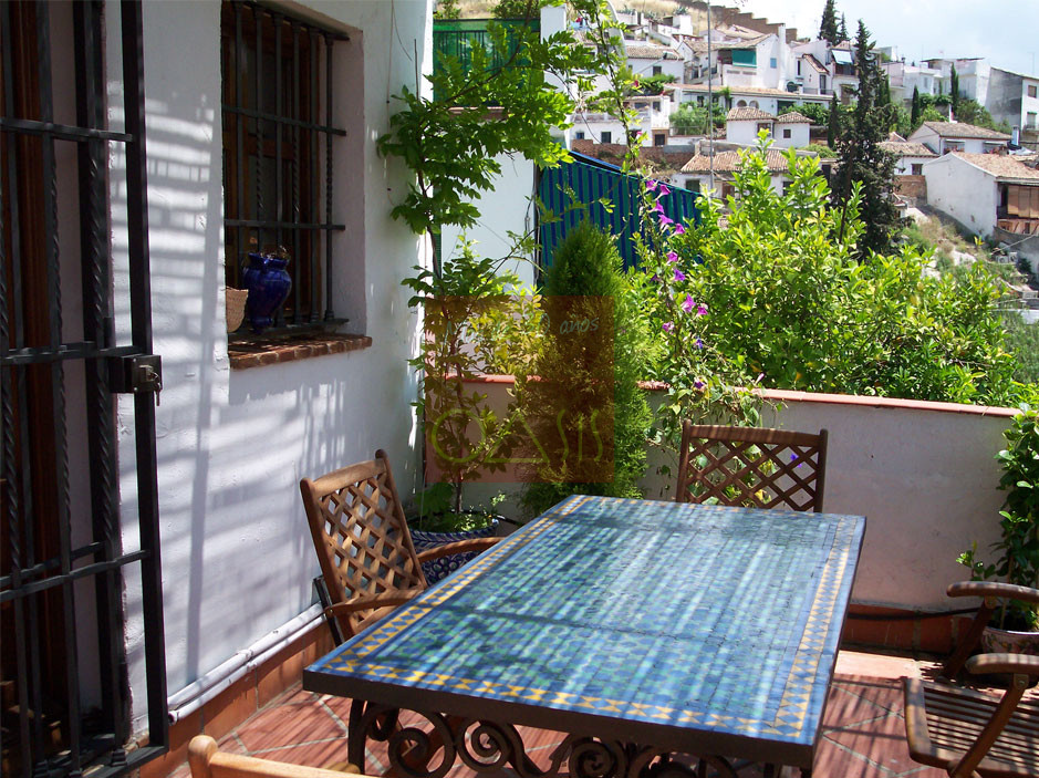Terraza y vistas en casa del Albaicín, Granada