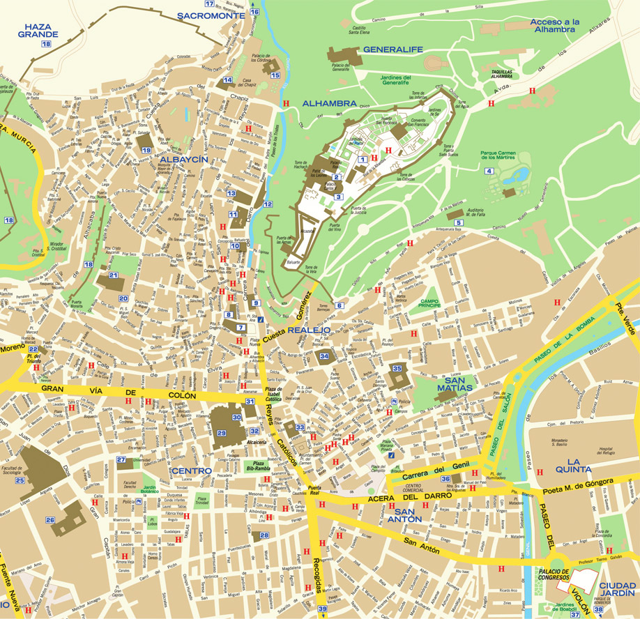 Mapa de Granada